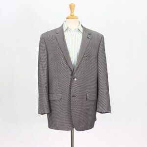 Byron 48L Gray Blazer Sport Coat Jacket 2-Button Houndstooth Y698